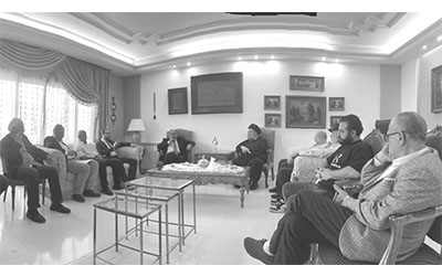 جانب من زيارة الوفد للسيد علي الأمين