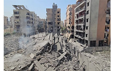 الضاحية بعد موجة من الغارات (موقع العهد الإلكتروني)