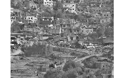 حجم الدمار في بلدة العديسة الحدودية