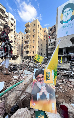 صور نصر الله على الدمار (الشرق الأوسط)