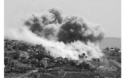 قصف على الجنوب، المصدر: جريدة الشرق الأوسط