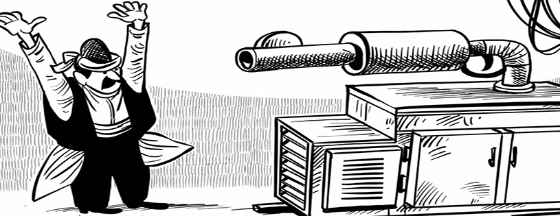 كاريكاتور حول المولدات الكهربائية (النهار)